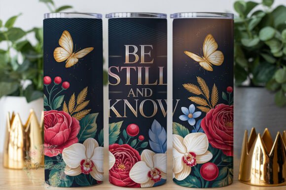 Be Still and Know Floral 20oz Tumbler: Graphics & Tumbler Wraps Review