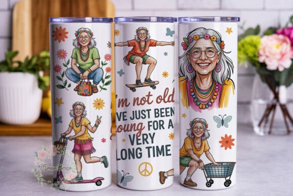 Bohemian Grandma Active Life Tumbler Graphics