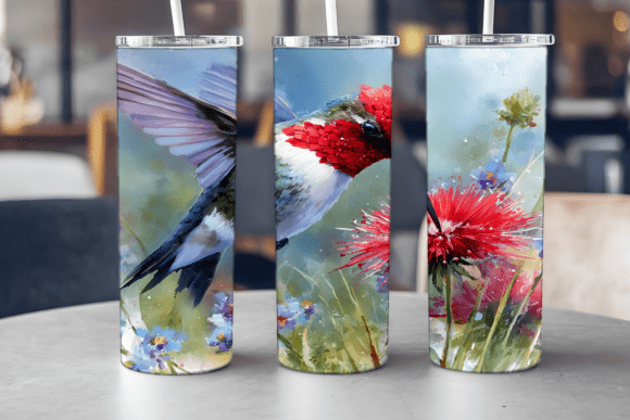 Bright Hummingbird Garden Tumbler