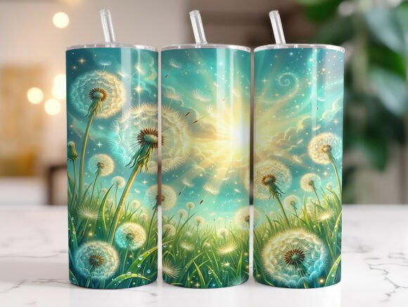 Dandelion Sunset Sky: Tumbler Wraps Graphics Review