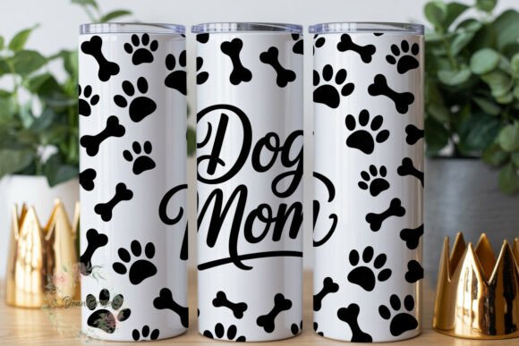 Dog Mom Paw Print Graphics for Tumbler Wraps & Blog Design