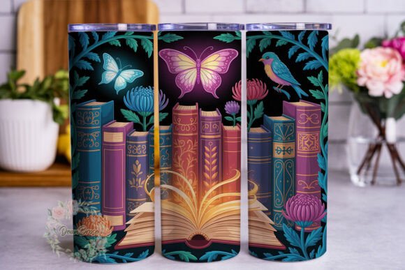 Enchanted Book Magic Tumbler Wrap PNG