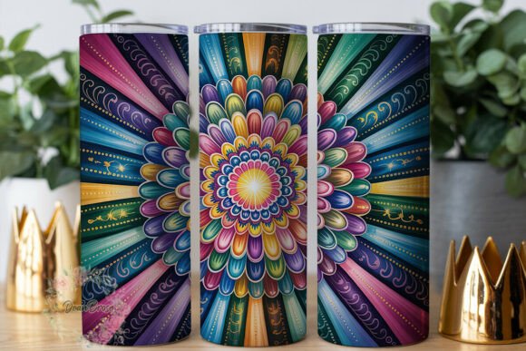 Luminous Mandala Starburst Tumbler Wraps Graphics Review
