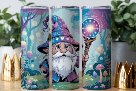 Magical Gnome Wizard Graphics & Tumbler Wraps