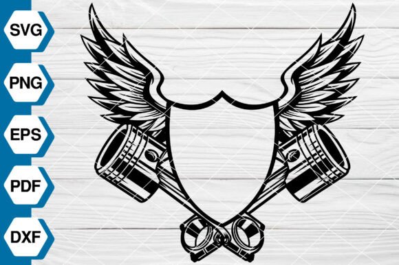 Motorcycle with Wings SVG EP694 for Graphics and Illustrations