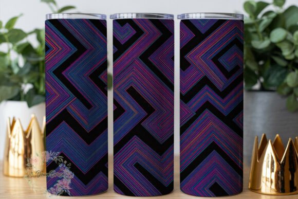 Neon Maze Geometric Tumbler Wraps Graphics Review