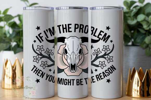 Rustic Skull Rose Star Tumbler Wraps Graphics