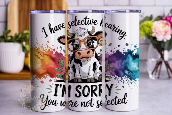 Sassy Cow Funny Glasses 20oz Tumbler Graphics