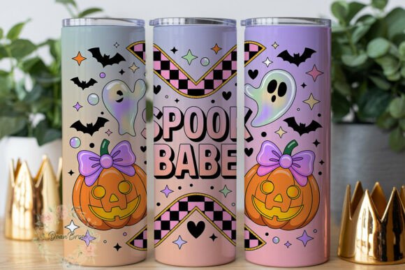 Spooky Babe Pink Halloween 20oz Tumbler Graphics & Wraps