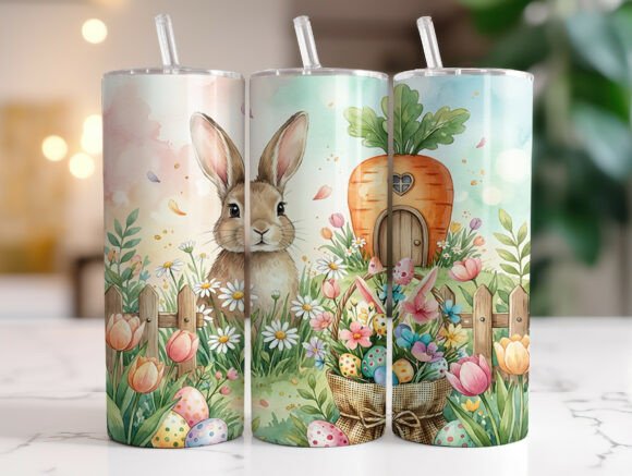 Spring Bunny Garden Eggs 20oz Tumbler Graphics & Tumbler Wraps Review