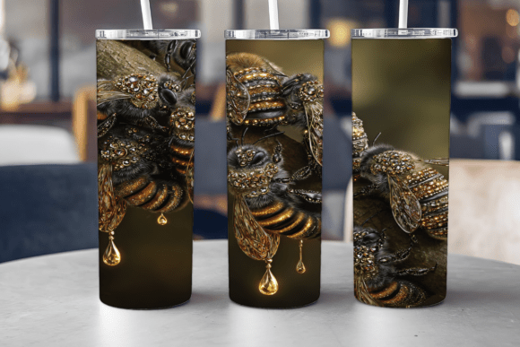 Sweet Nectar Bee Cup Wrap: Tumbler Wraps & Graphics for Crafters